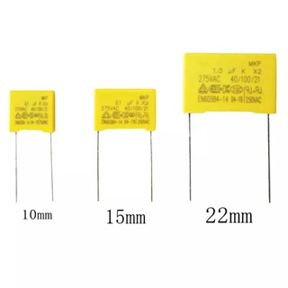 ตัวเก็บประจุ  275VAC 275V 0.22UF 0.33UF 0.47UF 0.56UF 0.68UF 0.82UF 1UF ฟิล์มโพลีโพรพิลีน