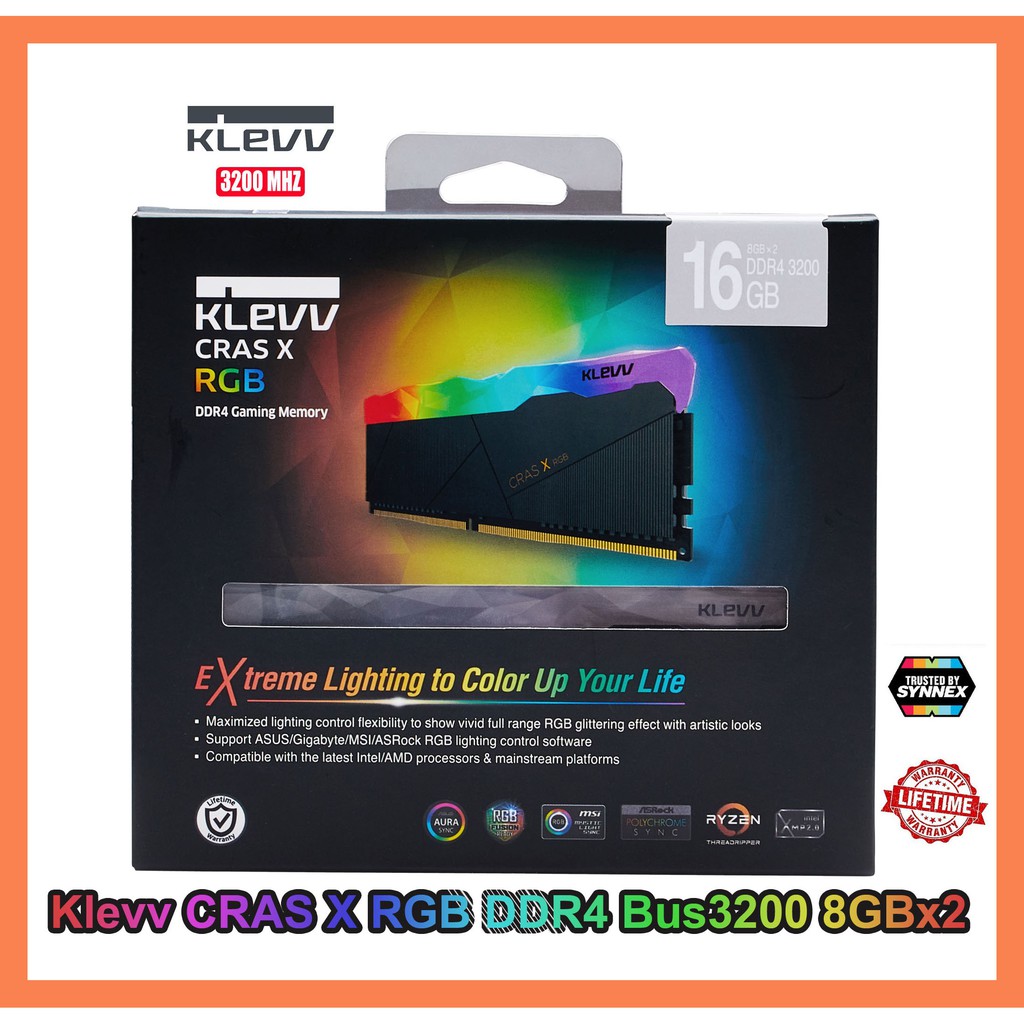 Klevv CRAS X RGB DDR4 3200MHz 8GBx2 ( 16GB )