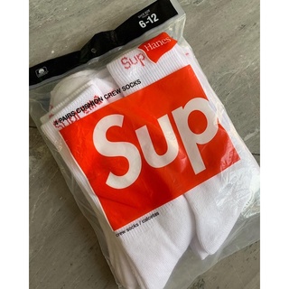 (ของแท้!มือหนึ่ง)ถุงเท้าSupreme x Henes Socks ของใหม่ในห่อ1แพค4คู่ ทรงสวยใส่ดีราคาน่ารัก❤️