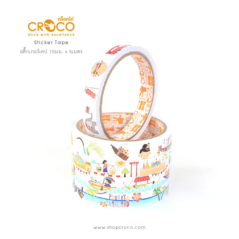 CROCO สติ๊กเกอร์เทป thailand collection (PSK1505)