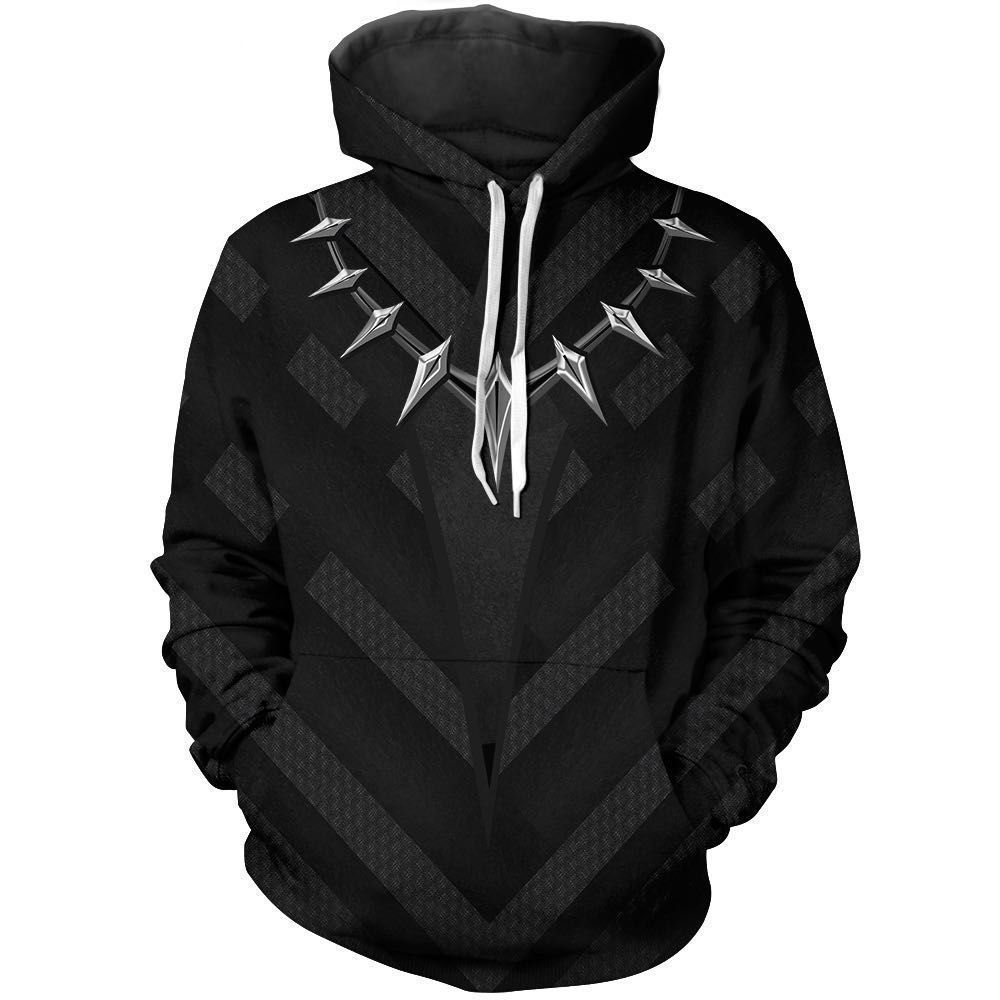 Black Panther Hoodie Superhero Hoodie The Avengers Jacket Outerwear Coat