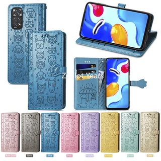 เคสโทรศัพท์หนัง ฝาพับ พร้อมช่องใส่บัตร และขาตั้ง สําหรับ Xiaomi Redmi Note 11 11s Pro PLUS 5G Note11 Note11s