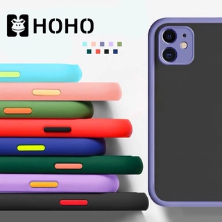 Z🔥HOHOเคสขอบสีหลังขุ่นสำหรับไอโฟน ใช้สำหรับ iPhone 11 11 Pro 11 Pro Max TPU Case เคสใช้สำหรับไอโฟน เคสหลังด้านขอบสี