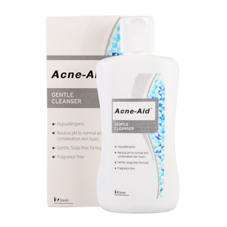 Acne Aid Gentle Cleanser  แอคเน่เอด สิว แพ้ง่าย acne aid acne-aid สีฟ้า