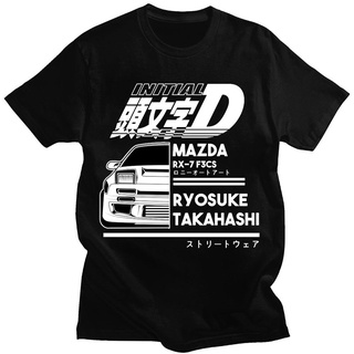 ผ้าฝ้ายแท้เสื้อยืดลําลอง แขนสั้น คอกลม พิมพ์ลายอนิเมะ Drift Initial D AE86 แฟชั่นฤดูร้อน สไตล์ญี่ปุ่น สําหรับผู้ชาย และผ