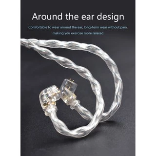 KZ Earphone Cable 8 Core Silver Blue Hybrid 784 cores Silver plated Upgrade Cable For KZ ZAX ZS10 PRO ZSN ZSX DQ6 CCA CSN TRN VX