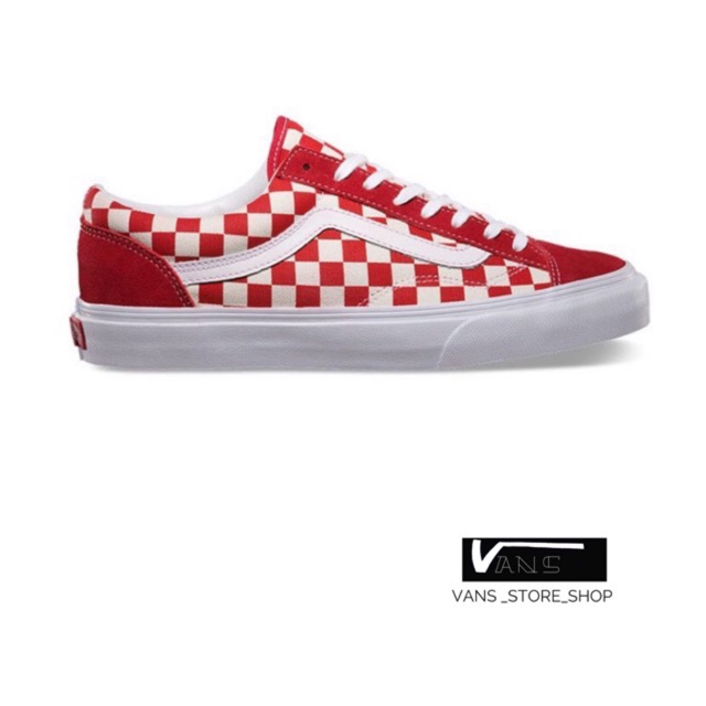 vans style 36 checkerboard blue