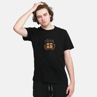 [S-5XL] Stussy เสื้อยืดคอกลม แขนสั้น พิมพ์ลายพวงมาลัย ทรงหลวม สไตล์ยุโรปและอเมริกา สําหรับผู้ชาย และผู้หญิง