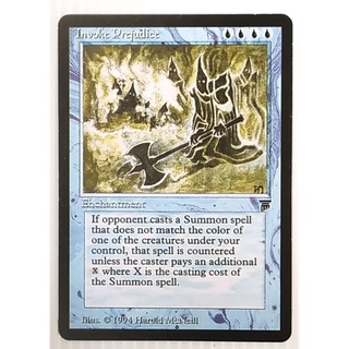 MTG Card Black Core - Vintage Set - Enchantment - Invoke Prejudice (Magic: The Gathering - English Proxy Card)