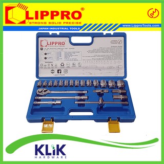 Lippro Key Shock Sock Sok Set 22 ชิ้น 8-32 มม. (6PT / 12PT) กล่องพีวีซี