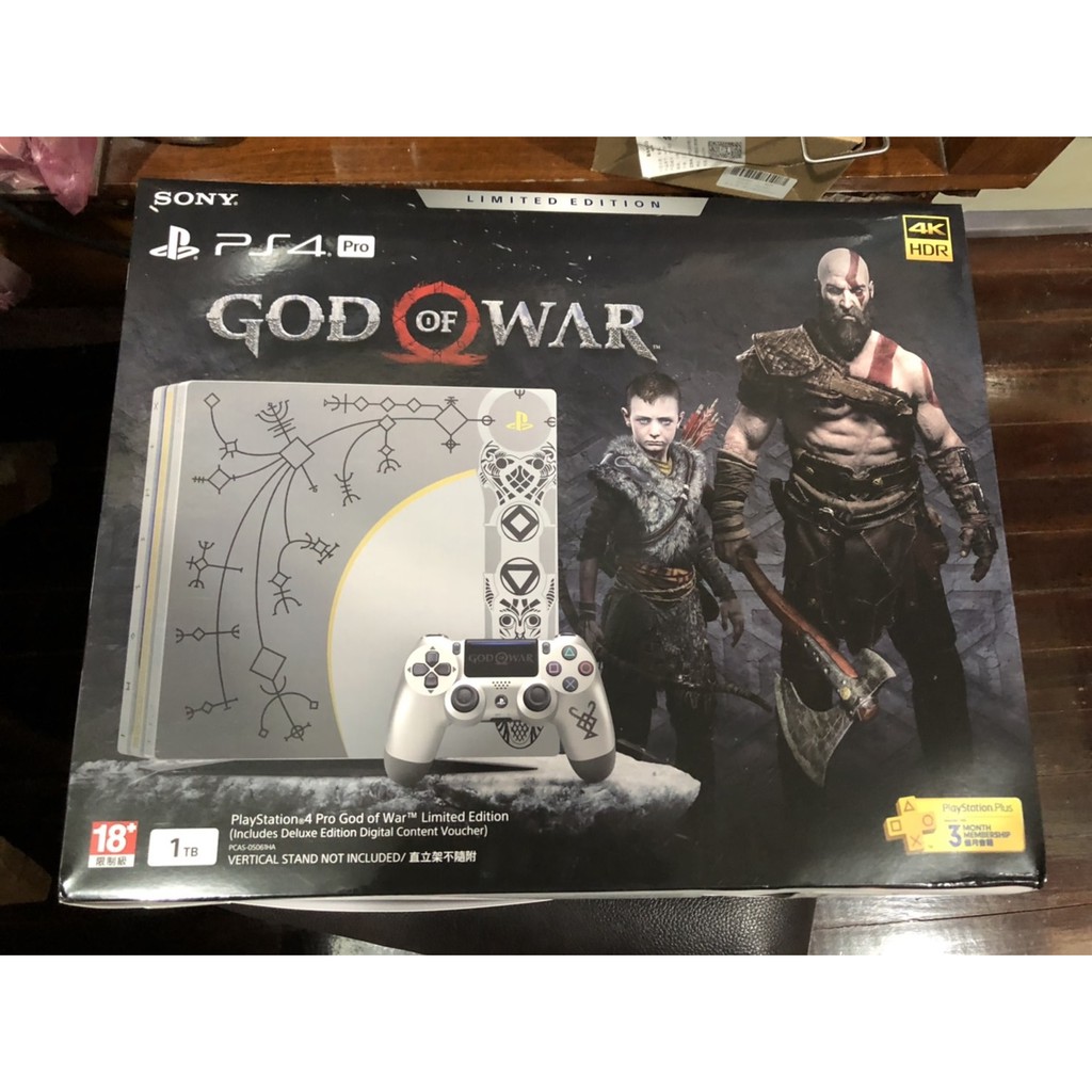 PS4 Pro Limited Edition God of War Bundle มือสอง ติดฟิล์มกันรอย ไม่มีรอย