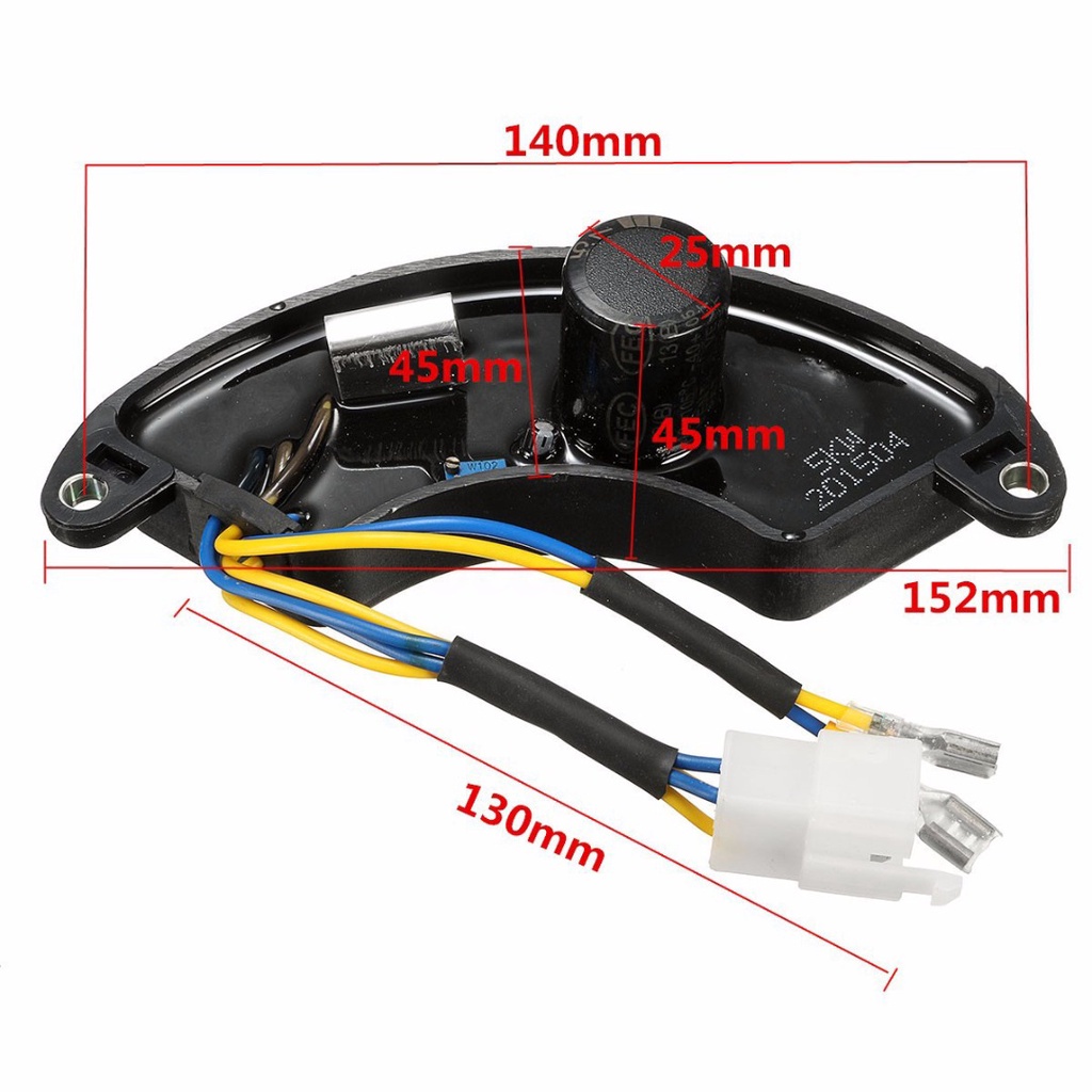 เครื่องปั่นไฟแรงดันไฟฟ้าอัตโนมัติ 250V Ac 5.5KW 5500 วัตต์ Avr 470uF Dysunbey 1 ชิ้น