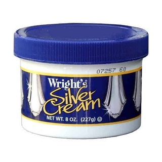 ครีมทำความสะอาดและขัดเครื่องเงิน Wright’s Silver Cream 8oz ใช้ขัดเครื่องดนตรีชุบเงินหรือเครื่องหมายตำรวจทหาร