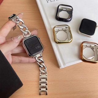 รุ่นใหม่ พร้อมส่ง สายสแตนเลสแบบโซ่ ใช้ได้กับ Smart Watch 7 6 5 4 3 2 1 Se ขนาด 38/40/41mm และ 42/44/45mm