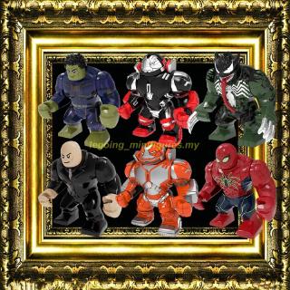 ของเล่นตัวต่อฟิกเกอร์ Marvel Hulkbuster Kingpin Venom SpiderMan ขนาดเล็ก สําหรับเด็ก