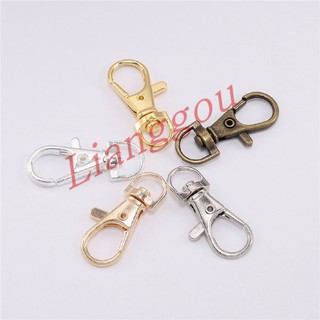 【P2S076】10pcs/lot Gold Silver Split Key Ring Swivel Lobster Clasp Connector