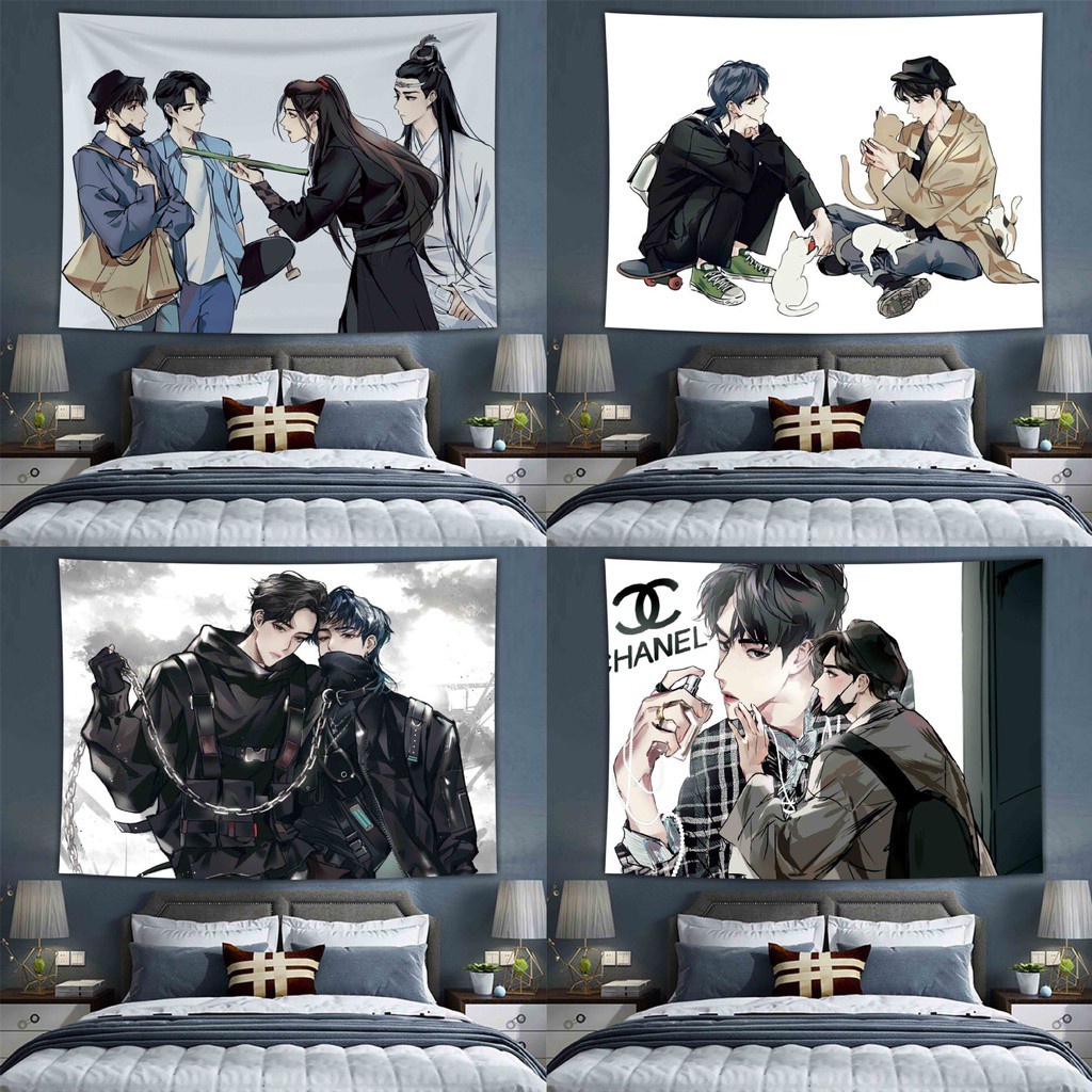 BJYX Xiaozhan Wangyibo หวังอี้ป๋อ เซียวจ้าน ผ้าผนังพื้นหลังผ้าห้องนอนพรมส่วนบุคคล