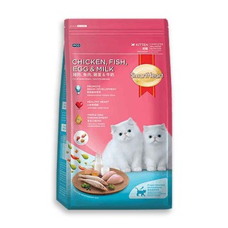 🔥*พร้อมส่ง*🔥 สมาร์ทฮาท ลูกแมว รสไก่ปลาไข่นม 1.1 กก. SmartHeart Cat Kitten Chick Fish Egg &amp; Milk 1.1 kg