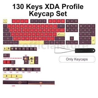 Jsjt ชุดปุ่มกดคีย์บอร์ด 130 คีย์ PBT XDA สําหรับคีย์บอร์ด Mechanical