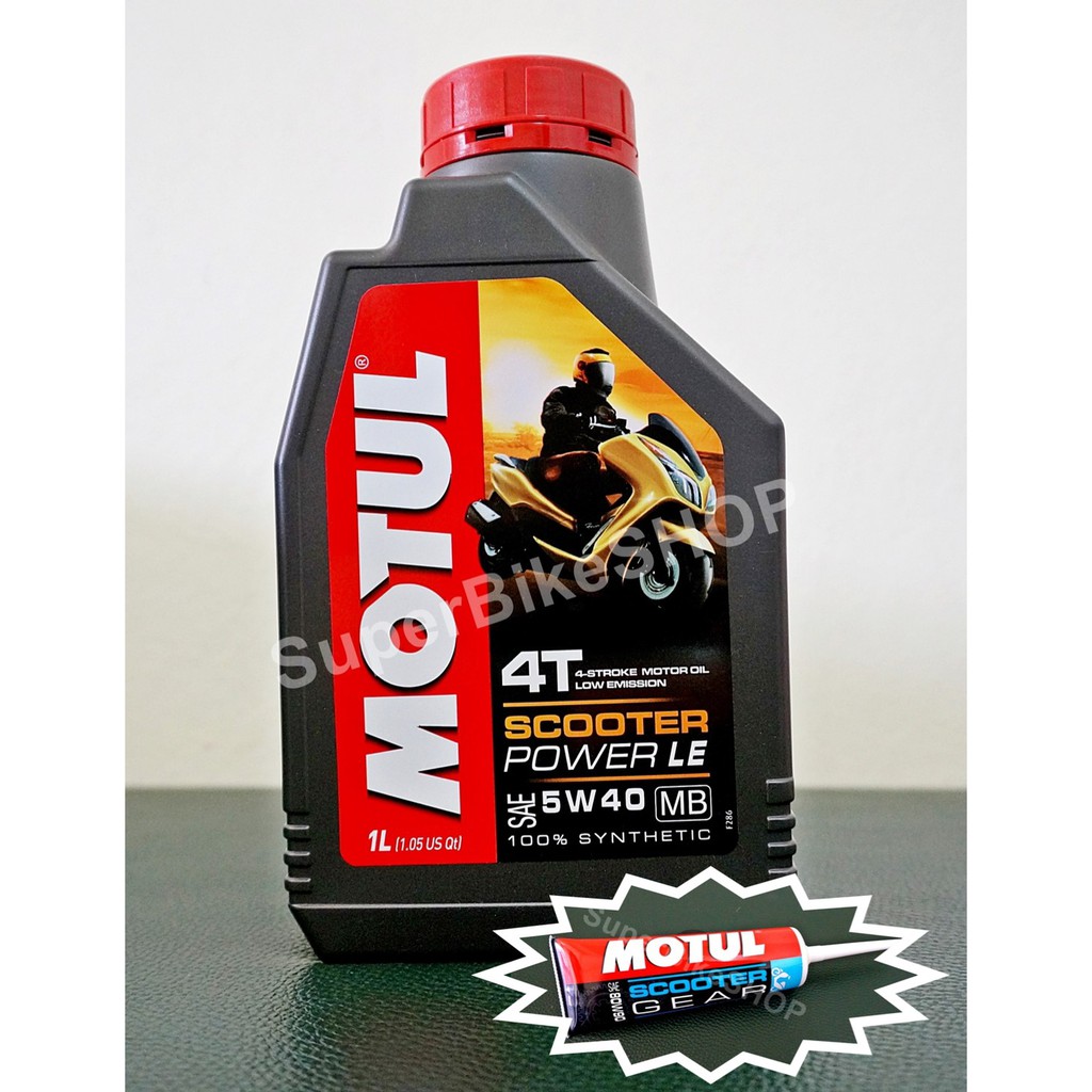 Motul 5w40 1 ลิตร + Motul Scooter Gear Oil 80W90