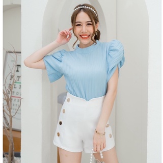 ออกแบบตัดเย็บด้วยผ้า ไฮทวิสเนื้อนุ่ม เสื้อผู้หญิงแขนพองเกรดพรีเมี่ยม ดีไซน์เก๋💫💫
