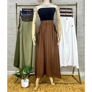 2697# กระโปรงยาวสายแฟชั่นสวยๆ กระโปรงทรงสวย เอวยืด 30”-36” ฟรีไซส์ แฟชั่นมุสลิม แบบยาวเอวสูง สำหรับผู้หญิง