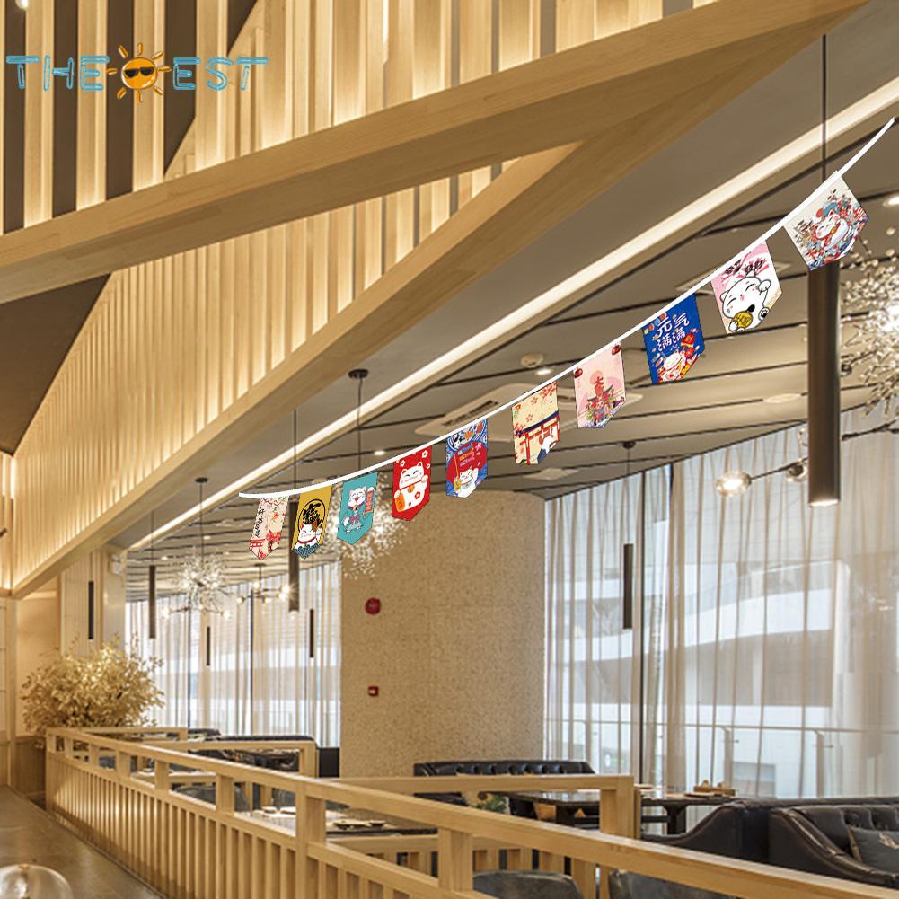 ◆Thebest ธงแบนเนอร์ ลายแมวนําโชค สไตล์ญี่ปุ่น สําหรับแขวนตกแต่งบ้าน - รูปที่ 4