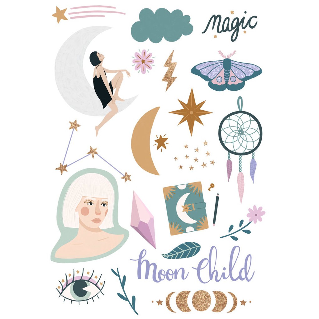 Tumblr Aesthetic Moonkids Cat Sticker / Laptop Cat Tumblr Sticker แบบกําหนดเอง