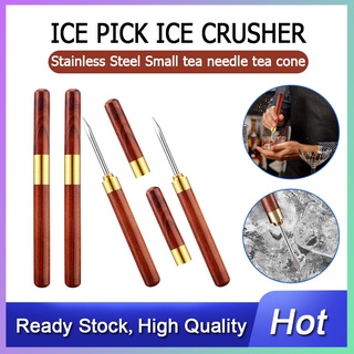 4Pcs 6.1 Inch Stainless Steel Ice Pick Wooden Handle Ice Pick Ready Stock