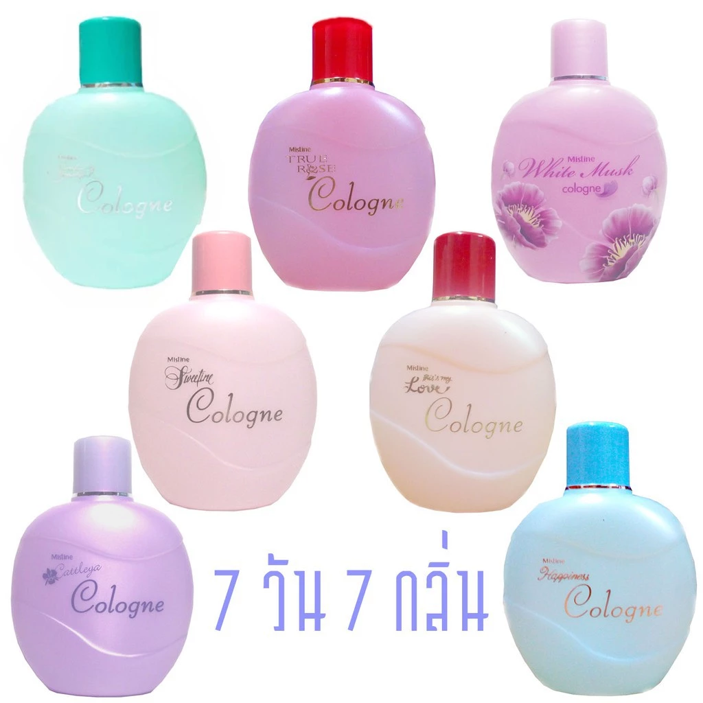 Mistine Cologne 120 ml. มิสทิน โคโลญจน์ น้ำหอมมิสทิน น้ำหอมผู้หญิง น้ำหอมเรียกรัก มี 7 กลิ่น ให้เลือก
