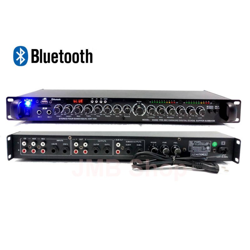 ปรี A-one รุ่น 9500U แยกSUB wooferได้ , รองรับ bluetooth และUSB