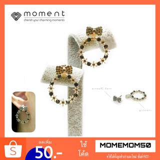 Moment ต่างหู C0021 ก้านเงินแท้ 92.5% Nickle Free