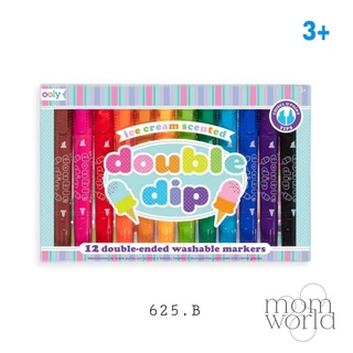 สีเมจิกกลิ่นไอติม12สี - Double Dip Scented Markers