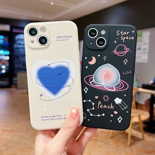 เคสโทรศัพท์มือถือ TPU นิ่ม ขอบตรง พิมพ์ลายหัวใจ พีชหมุนได้ สําหรับ VIVO Y15S Y15A Y53S Y51 Y51A Y31 Y33S Y21S Y21 Y30 Y50 Y30i S1 V23E V21 V21E