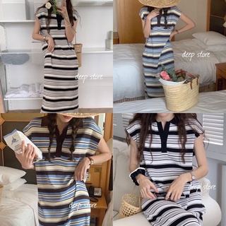 🌈🌿🌸🌼🌺💙🤎🇰🇷 Stripe Simply Dress 🇰🇷💙🤎