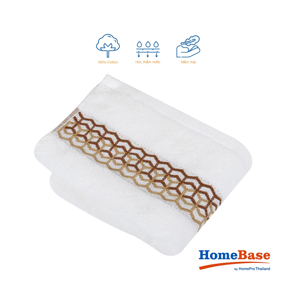 โฮมเบส HLS ผ้าเช็ดตัว ผ้าฝ้าย 100% หนาสุด นุ่ม ซึมซับ นําเข้าจากไทย มาตรฐานโรงแรม 38x81ซม. - ขวดสีขา