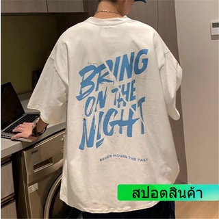 เสื้อยืดแขนสั้น คอกลม พิมพ์ลายตัวอักษร ทรงหลวม เข้ากับทุกการแต่งกาย สไตล์สตรีท อเมริกัน เหมาะกับฤดูร้อน สําหรับผู้ชาย แล