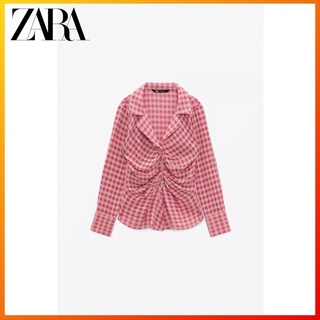 Zara เสื้อเชิ้ตลายสก๊อต แฟชั่นฤดูหนาว สําหรับผู้หญิง