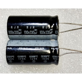 Elna RJH  330uf 100v capacitor ตัวเก็บประจุ คาปาซิเตอร์