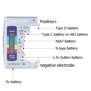 เครื่องเช็คถ่าน เครื่องวัดถ่าน Batterytester กระดุม AA AAA 9V วัดพลังงานถ่าน ทดสอบความจุของถ่าน