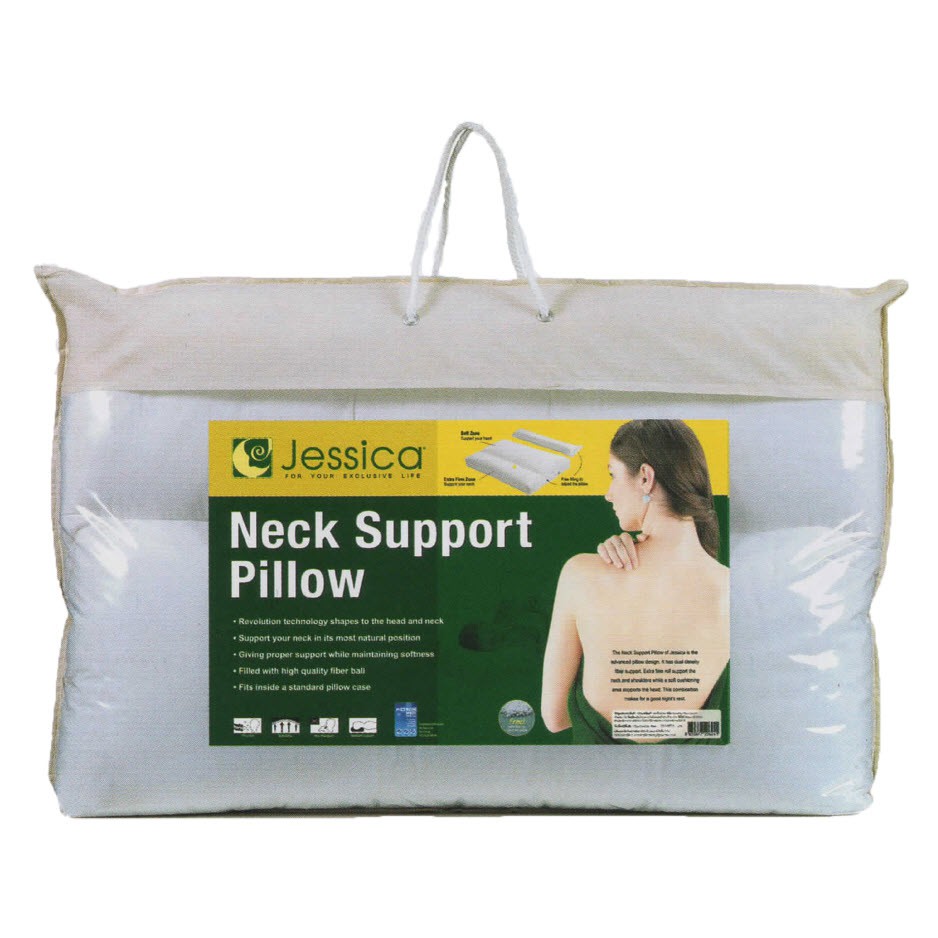 Jessica หมอน เน็คซัพพอร์ท พิลโล หมอนสุขภาพ หมอนหนุน  Jessica Neck Support Pillow หมอนรองคอ หมอนแก้ปว