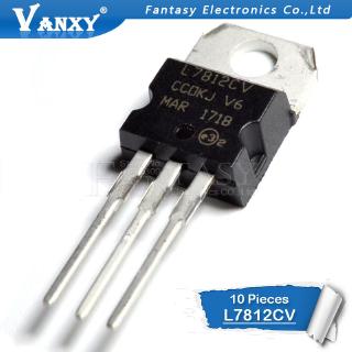 ชิ้นส่วนอะไหล่ L 7812 Cv To 220 L 7812 To - 220 12 Cv Original Ic 10ชิ้น