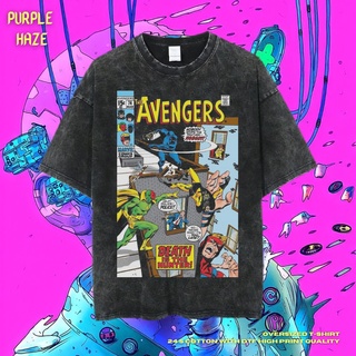 เสื้อยืด ขนาดใหญ่ พิมพ์ลาย Haze The Avengers สีม่วง | หินล้างทําความสะอาด | เสื้อยืด ขนาดใหญ่ | เสื้อท็อปสามารถปรับแต่งไ