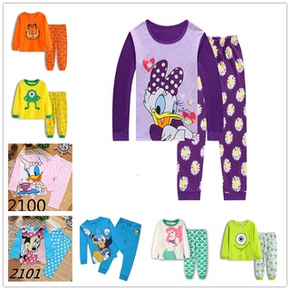 ชุดนอน เสื้อแขนยาว กางเกงขายาว ลายการ์ตูนโดนัลด์เมอร์เมด สํา…