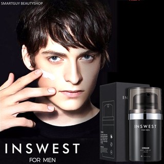 INSWEST Mens Tone Up Cream 50g ครีมโทนอัพเนื้อบางเบาปรับแต่งผิวหน้าเรียบเนียนกระจ่างใสสำหรับผู้ชาย