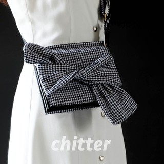 ribbon crossbody bag : กระเป๋าสะพายข้างผูกโบว์