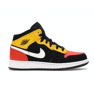 PROSPER - Air Jordan 1 Mid Black Amarillo Orange