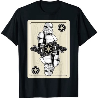 เสื้อยืดผ้าฝ้ายพรีเมี่ยม เสื้อยืด พิมพ์ลายกราฟฟิค Star Wars Stormtrooper Playing Card สําหรับผู้ใหญ่