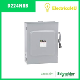 Schneider Electric D224NRB เซฟตี้ สวิตซ์ แบบติดตั้งฟิวส์ได้ สำหรับใช้ภายนอกอาคาร 200A 1เฟส 240V