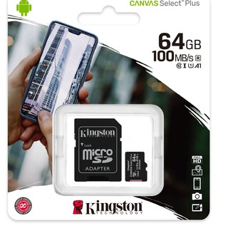 Kingston 64GB Card Micro SD SDHC คิงส์ตัน คลาส 10 เมมโมรี่การ์ด 64 GB (ของแท้)